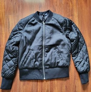 NWOT H&M Divided women's black bomber jacket size 10